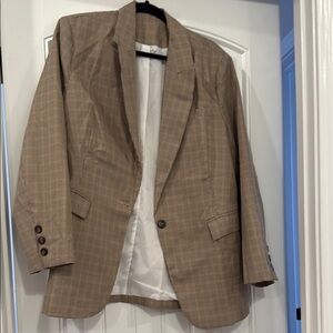 Classic Brown Tailored Blazer with Notched Lapels